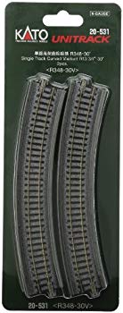 【中古】【非常に良い】KATO Nゲージ 単線高架曲線線路 R348-30° 2本入 20-531 鉄道模型用品 cm3dmju