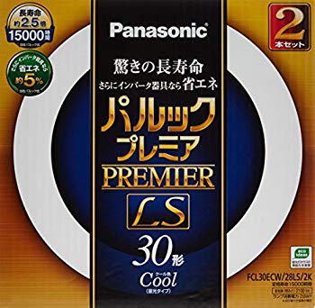 【中古】パナソニック 丸形蛍光灯(FCL) パルックプレミアLS 30W形 G10q クール色 2本入り FCL30ECW28LS..