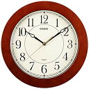 【中古】CASIO(カシオ) 掛け時計 アナログ 木枠 ダークブラウン IQ-131S-5JF qqffhab