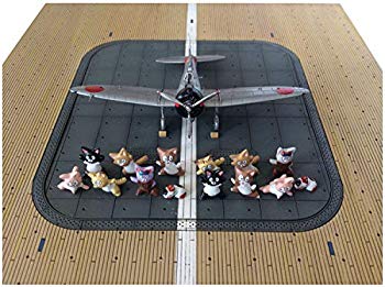 【中古】スイート 1/144 九六艦戦 空母戦闘機隊の飛行甲板セット (ネコ14匹付き) 流通限定 プラモデル ..