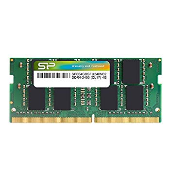 【中古】【非常に良い】シリコンパワー ノートPC用メモリ DDR4-2400(PC4-19200) 4GB×1枚 260Pin 1.2V CL17 永久保証 SP004GBSFU240N02 n5ksbvb
