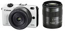 【中古】【非常に良い】Canon ミラーレス一眼カメラ EOS M2 ダブルレンズキット(ホワイト) EF-M18-55mm F3.5-5.6 IS STM E...