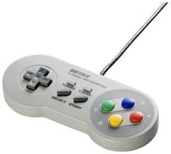 【中古】【非常に良い】BUFFALO USBゲームパッド 8ボタン スーパーファミコン風 グレー 【中古】【非常に良い】BUFFALO USBゲームパッド 8ボタン スーパーファミコン風 グレー
