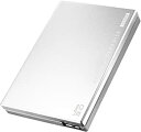 【中古】【非常に良い】I-O DATA USB3.0/2.0ポータブルHDD 1TB 超高速カクウス シルバー HDPC-UT1.0SE (旧モデル)(2)