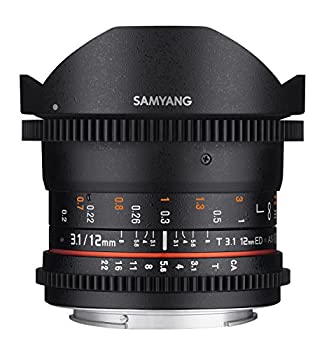 【中古】【非常に良い】SAMYANG 動画用単焦点魚眼レンズ VDSLR 12mm T3.1 フィッシュアイ ニコンF フルサイズ対応 883690
