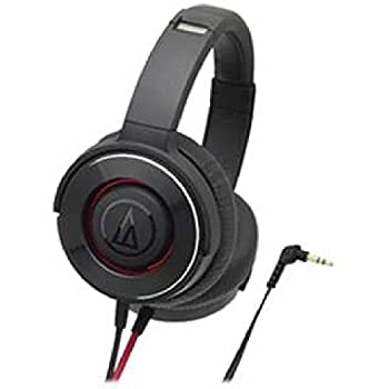 【中古】audio-technica SOLID BASS ポータブルヘッドホン ブラックレッド ATH-WS550 BRD