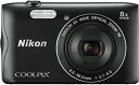 【中古】【非常に良い】Nikon デジタルカメラ COOLPIX A300 光学8倍ズーム 2005万画素 ブラック A300BK