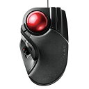 【中古】【非常に良い】エレコム マウス 有線 トラックボール 大玉 8ボタン チルト機能 ブラック M-HT1URXBK