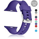 【中古】【非常に良い】Apple Watch用バンド 42mm 44mm Series 4/3/2/1に適合、ソフトシリコン交換用ベルト iWatch用 Pu...