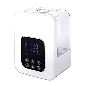 【中古】【非常に良い】アイリスオーヤマ ハイブリッド式 加湿器 超音波式 + 加熱式 リモコン付 アロマオイル対応 デジタル表示 ミスト3段階 湿度設定可 切タイマー付