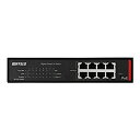【中古】バッファロー BS-GSL2008P 法人向け Giga対応 PoE Layer2 スマートLiteスイッチ 8ポート