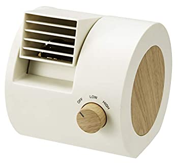 【中古】スリーアップ コンパクトデスクファン アイボリーウッド(木目調) DF-T1918IV