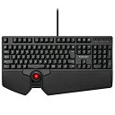 【中古】エレコム トラックボール付キーボード 有線 プレミアムメンブレン キー割り当て ハードウェアマクロ対応 リストレスト ブラック TK-TB01UMBK