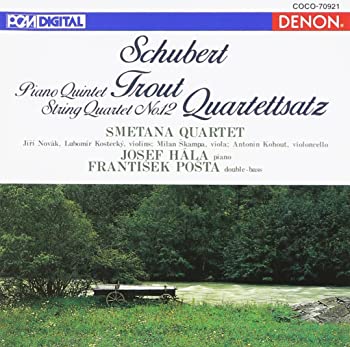 【中古】シューベルト:ピアノ五重奏曲イ長調「ます」 [CD]【メーカー名】0【メーカー型番】0【ブランド名】ハーラ(ヨセフ),ポシュタ(フランチシェク),スメタナ四重奏団,スメタナ四重奏団,シューベルト【商品説明】シューベルト:ピアノ五重奏曲イ長調「ます」 [CD]当店では初期不良に限り、商品到着から7日間は返品を 受付けております。他モールとの併売品の為、完売の際はご連絡致しますのでご了承ください。中古品の商品タイトルに「限定」「初回」「保証」「DLコード」などの表記がありましても、特典・付属品・帯・保証等は付いておりません。品名に【import】【輸入】【北米】【海外】等の国内商品でないと把握できる表記商品について国内のDVDプレイヤー、ゲーム機で稼働しない場合がございます。予めご了承の上、購入ください。掲載と付属品が異なる場合は確認のご連絡をさせていただきます。ご注文からお届けまで1、ご注文⇒ご注文は24時間受け付けております。2、注文確認⇒ご注文後、当店から注文確認メールを送信します。3、お届けまで3〜10営業日程度とお考えください。4、入金確認⇒前払い決済をご選択の場合、ご入金確認後、配送手配を致します。5、出荷⇒配送準備が整い次第、出荷致します。配送業者、追跡番号等の詳細をメール送信致します。6、到着⇒出荷後、1〜3日後に商品が到着します。　※離島、北海道、九州、沖縄は遅れる場合がございます。予めご了承下さい。お電話でのお問合せは少人数で運営の為受け付けておりませんので、メールにてお問合せお願い致します。営業時間　月〜金　11:00〜17:00お客様都合によるご注文後のキャンセル・返品はお受けしておりませんのでご了承ください。ご来店ありがとうございます。