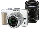 【中古】【非常に良い】OLYMPUS マイクロ一眼 PEN E-PL1ダブルズームキット ホワイト E-PL1 TLMK WHT
