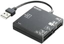 【中古】【2010年モデル】ELECOM カードリーダライタ USB2.0対応 SD+MS+CF+XD ブラック MR-A004BK