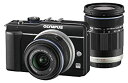 【中古】【非常に良い】OLYMPUS ミラーレス一眼 E-PL1s ダブルズームキット ブラック E-PL1s TKIT BLK(2)
