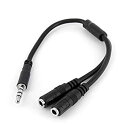 【中古】【非常に良い】StarTech.com ヘッドホン+マイク変換アダプタ マイク付きヘッドセットY分岐ジャックケーブル 4極 3.5mm オス - 2x ...