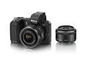 【中古】Nikon ミラーレス一眼 Nikon 1 V2 ダブルレンズキット 1 NIKKOR 18.5mm f/1.8 /1 NIKKOR VR 10-30m...