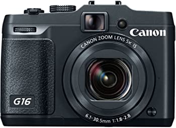 【中古】Canon PowerShot G16 12.1 MP CMOS デジタルカメラ 光学5倍ズームと1080p フルHDビデオ Wi-Fi対応