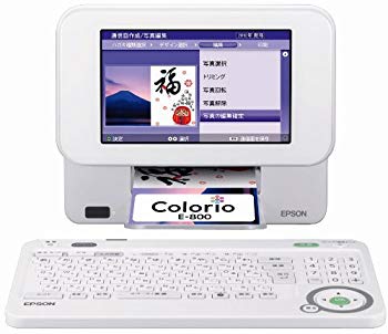 【中古】【非常に良い】EPSON Colorio me コンパクトプリンター E-800 7.0型TFTカラー液晶 はがき作成機能 デジタルフォトフレーム機能 ...