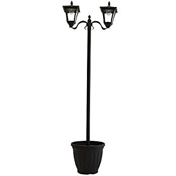 【中古】植木鉢付きソーラー街灯 2灯タイプ z2zed1b