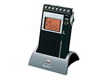 【中古】ソニー SONY PLLシンセサイザーラジオ FM/AM/ワイドFM対応 片耳巻取り 名刺サイズ 充電キット付 ICF-R354MK w17b8b5