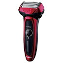 【中古】【非常に良い】パナソニック メンズシェーバー(赤)Panasonic ラムダッシュ DRY/WASHABLE【5枚刃】 ES-LV56 の限定モデル ES-CLV56-R d2ldlup