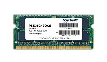 【中古】【非常に良い】PATRIOT メモリ DDR3-1600 204pin SO-DIMM DDR3-1600(8GB) PSD38G16002S tf8su2k