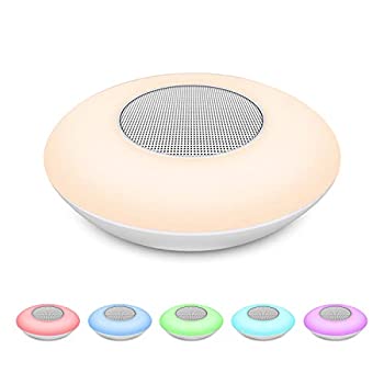 【中古】【非常に良い】Bluetoothスピーカー ワイヤレス LEDライト付き カラーライトモード 電球色モード マイク内蔵で通話できる フックが付き 充電式 type-c android(2)