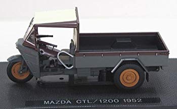 【中古】エブロ 1/43 マツダ CTL/1200 1952【幌有り】 グレー/ブラウン 完成品 wyw801m