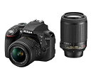 【中古】Nikon デジタル一眼レフカメラ D3300 ダブルズームキット ブラック D3300WZBK 9jupf8b