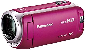 【中古】パナソニック HDビデオカメラ W580M 32GB サブカメラ搭載 高倍率90倍ズーム ピンク HC-W580M-P ggw725x
