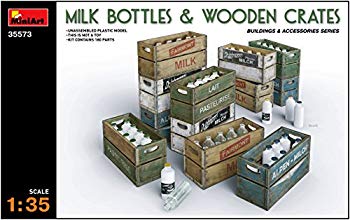 【中古】ミニアート 1/35 ミルクボトル & 木枠箱 プラモデル用パーツ MA35573 dwos6rj