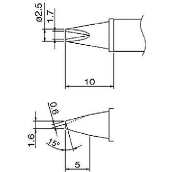 【中古】白光 コテ先 溝付 T12-1610 はんだこてコテ先 n5ksbvb