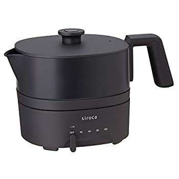 【中古】シロカ おりょうりケトル ちょいなべ [丸洗い可/温度調整機能/容量1L/電気ケトル] SK-M151 ブラック