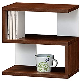 【中古】【非常に良い】白井産業 CD・DVD ラック S字ラック ダークブラウン 幅36 高さ36 奥行23.4cm CO..