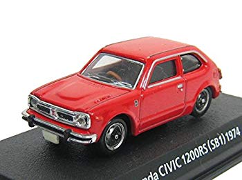 【中古】コナミ 1/64 絶版名車コレクション Vol2 ホンダ シビック 1200RS 型式SB1 1974 赤 w17b8b5