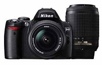 【中古】Nikon デジタル一眼レフカメラ D40 ダブルズームキットII ブラック D40BWZII bme6fzu