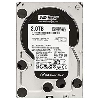 【中古】【非常に良い】Western Digital WD2002FAEX 2TB 7200rpm SerialATA 6Gb/s 64MB 3.5インチ内蔵H..