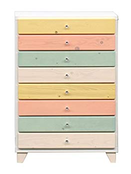 【中古】大川家具 nakakei チェスト マカロン 60cm幅8段 103034 tf8su2k