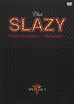 【中古】Club SLAZY Extra invitation ?malachite?Vol.3 [DVD]【メーカー名】CLIE【メーカー型番】【ブランド名】【商品説明】【中古】Club SLAZY Extra invitation ?malachite?Vol.3 [DVD]・中古品（ユーズド品）について商品画像はイメージです。中古という特性上、使用に影響ない程度の使用感・経年劣化（傷、汚れなど）がある場合がございます。商品のコンディション、付属品の有無については入荷の度異なります。また、中古品の特性上、ギフトには適しておりません。商品名に『初回』、『限定』、『〇〇付き』等の記載がございましても、特典・付属品・保証等は原則付属しておりません。付属品や消耗品に保証はございません。当店では初期不良に限り、商品到着から7日間は返品を受付けております。注文後の購入者様都合によるキャンセル・返品はお受けしていません。他モールでも併売している商品の為、完売の際は在庫確保できない場合がございます。ご注文からお届けまで1、ご注文⇒ご注文は24時間受け付けております。2、注文確認⇒ご注文後、当店から注文確認メールを送信します。3、在庫確認⇒新品、新古品：3-5日程度でお届け。※中古品は受注後に、再検品、メンテナンス等により、お届けまで3日-10日営業日程度とお考え下さい。米海外倉庫から取り寄せの商品については発送の場合は3週間程度かかる場合がございます。　※離島、北海道、九州、沖縄は遅れる場合がございます。予めご了承下さい。※配送業者、発送方法は選択できません。お電話でのお問合せは少人数で運営の為受け付けておりませんので、メールにてお問合せお願い致します。お客様都合によるご注文後のキャンセル・返品はお受けしておりませんのでご了承下さい。ご来店ありがとうございます。昭和・平成のCD、DVD、家電、音響機器など希少な商品も多数そろえています。レコード、楽器の取り扱いはございません。掲載していない商品もお探しいたします。映像商品にはタイトル最後に[DVD]、[Blu-ray]と表記しています。表記ないものはCDとなります。お気軽にメールにてお問い合わせください。