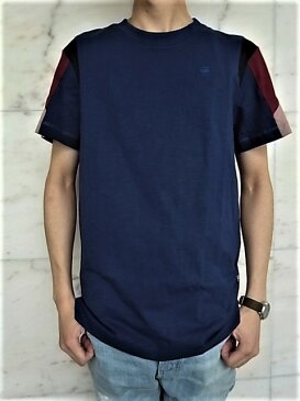 G-STAR RAW［ジースター］【MOTAC FABRIC MIX T-SHIRT】”JEFFER SLUB JERSEY OVERDYED””REGULAR FIT”ニットジャージ”モタック”ショートスリーブTee★IMPERIAL BLUE★