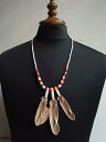 Rooster King & Co.,i[X^[LOR[jy3 NATURAL LEATHER FEATHER NECKLACEzi`U[tFU[lbNX