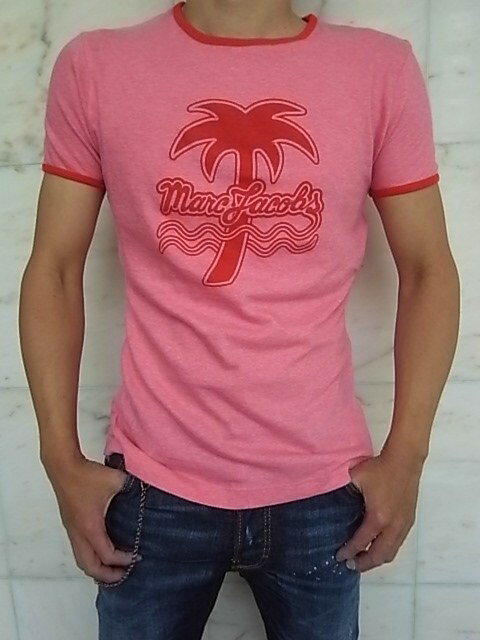 MARC JACOBS（マーク　ジェイコブス）”SLIM FIT”ショートスリーブリンガーTee☆PINK MELANGE★