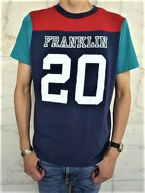 FRANKLIN&MARSHALLフランクリン＆マーシャル”FRANKLIN 20”ショートスリーブマルチカラーTee★