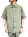 GRIFFIN(OtBjySHORT SLEEVE BLADECUT SHIRTzV[gX[uu[hJbgVcLIGHT OLIVE