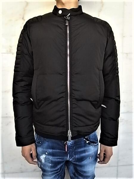 DSQUARED2（ディースクエアード）【NYLON BIKER PUFFER】”NYLON PUFFER BIKER”ダウンJACKET★BLACK★