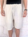 PORTER CLASSIC（ポータークラシック）【SASHIKO LINEN PREMIUM SHORTS】刺し子リネン プレミアムショーツ☆WHITE☆