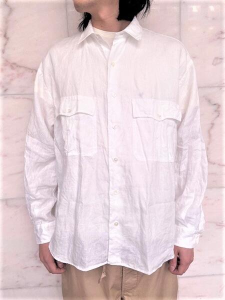 PORTER CLASSICʥݡ饷åˡROLL UP LINEN SHIRT(FRENCH LINEN)ROLL UP SHIRTWHITE